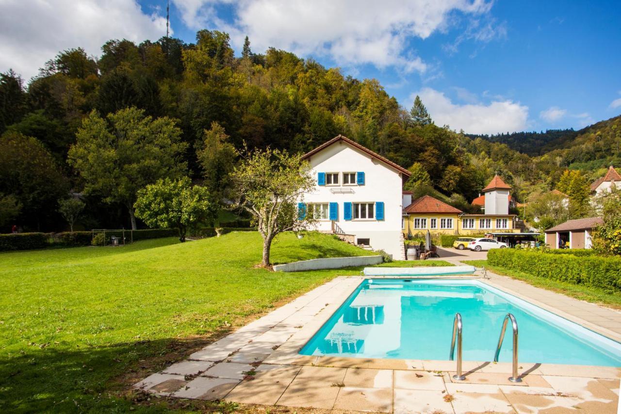 Hotel Bnb Logis Des Saules Saint-Ursanne Exterior foto